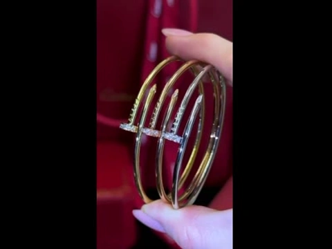 Cartier Juste un Clou браслет 18К золото, 0.18ct бриллианты