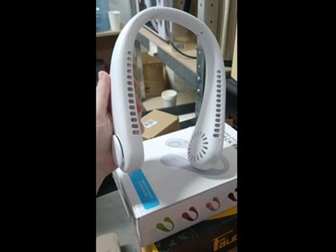 Портативний шийний вентилятор 3 режими, 2400mAh, USB (дефект: дує тільки одна сторона)