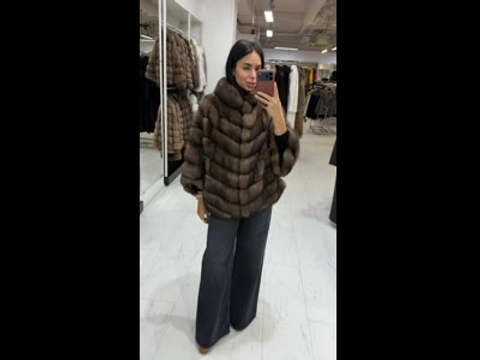 Манто из меха соболя с сивиной