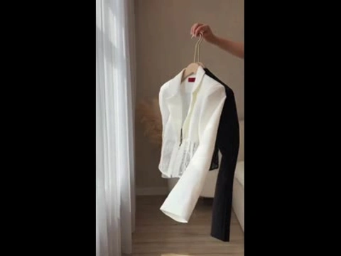 Піджак з мереживом чорний/білий