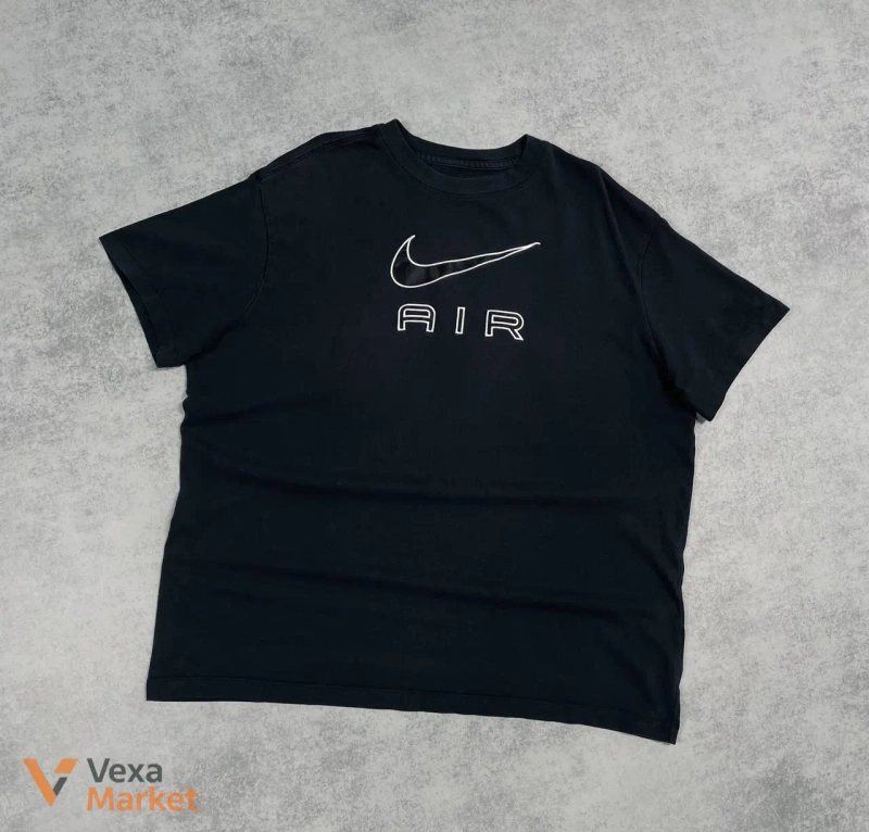 Vintage Nike AIR Big Logo Black Tee XL