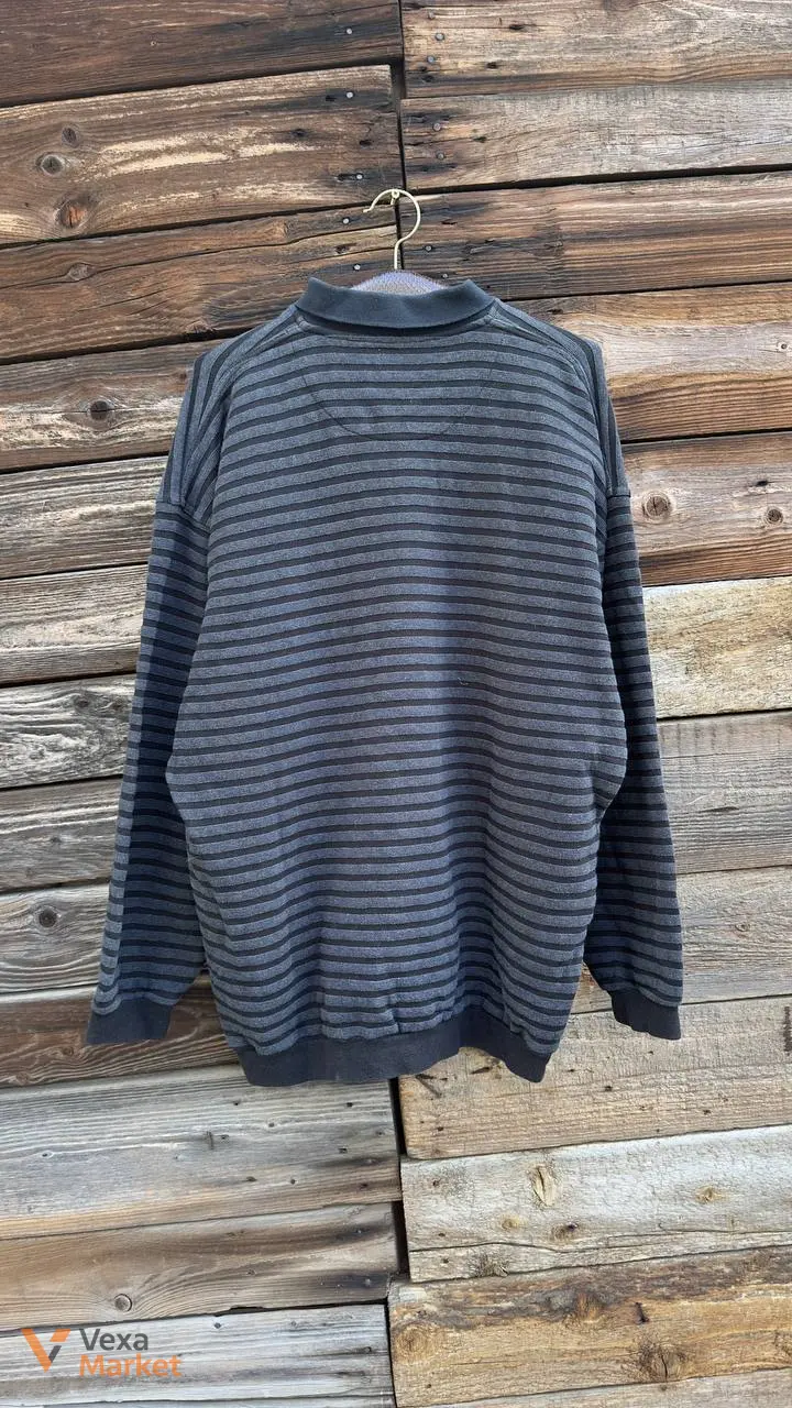 Vintage YSL Yves Saint Laurent Striped Quarter Zip XXL — фото 8