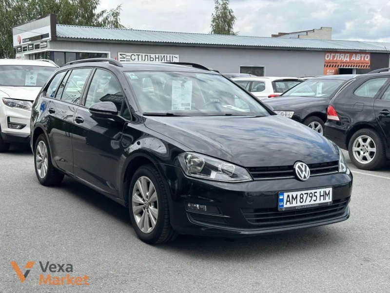 Volkswagen Golf VII покоління/Typ 5G 2015, 1.6 л. Дизель, Чорний — фото 2