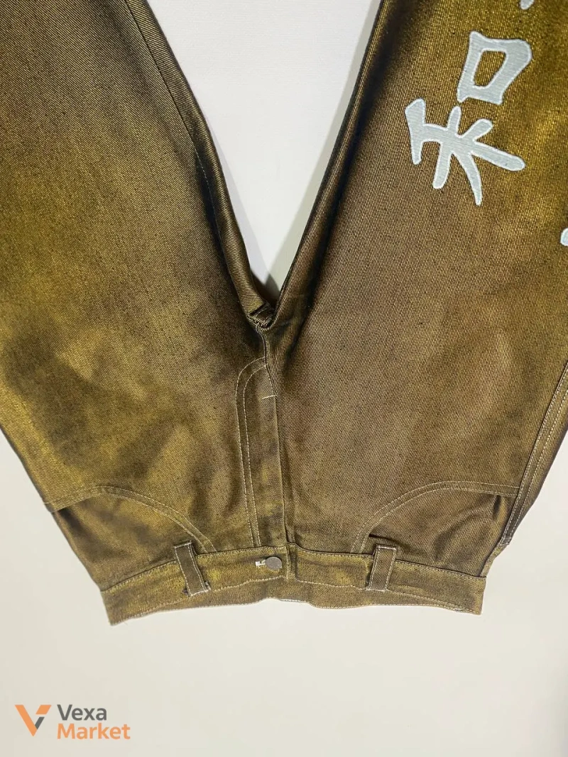Y2K Evisu Style Japanese золоті джинси — фото 5