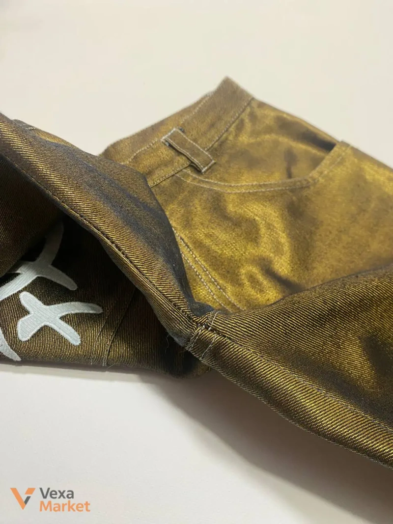 Y2K Evisu Style Japanese золоті джинси — фото 8