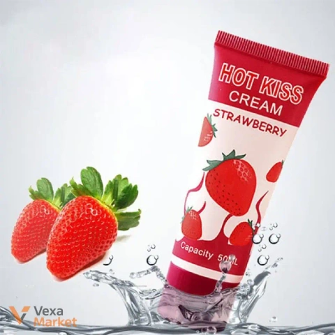 Їстівна полунична змазка Hot Kiss Cream Strawberry 50 мл