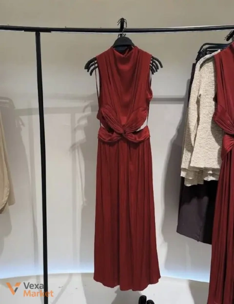 Zara Платье женское бордовое размер XS, S