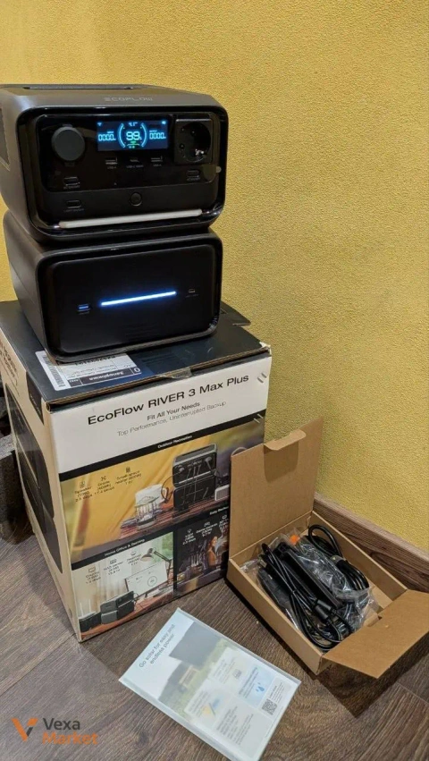 Зарядна станція EcoFlow RIVER 3 Max Plus 600 Вт / 858 Вт⋅г LiFePO4