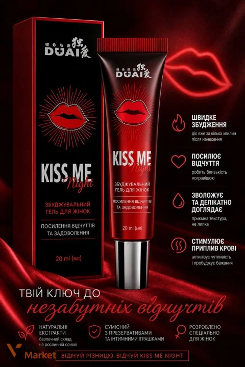 Збуджувальний гель для жінок Kiss Me Night DUAI 20 мл