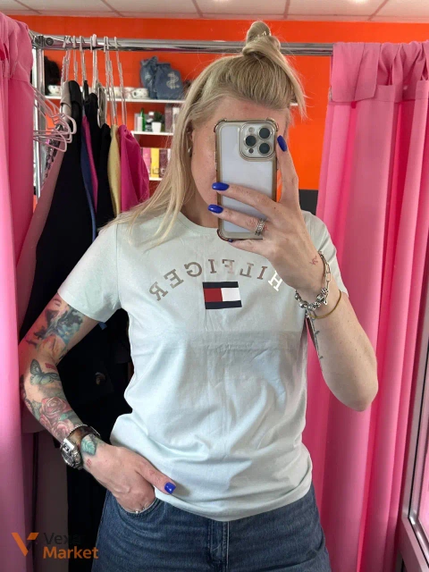 Женская футболка Tommy Hilfiger, хлопок, размер S/M