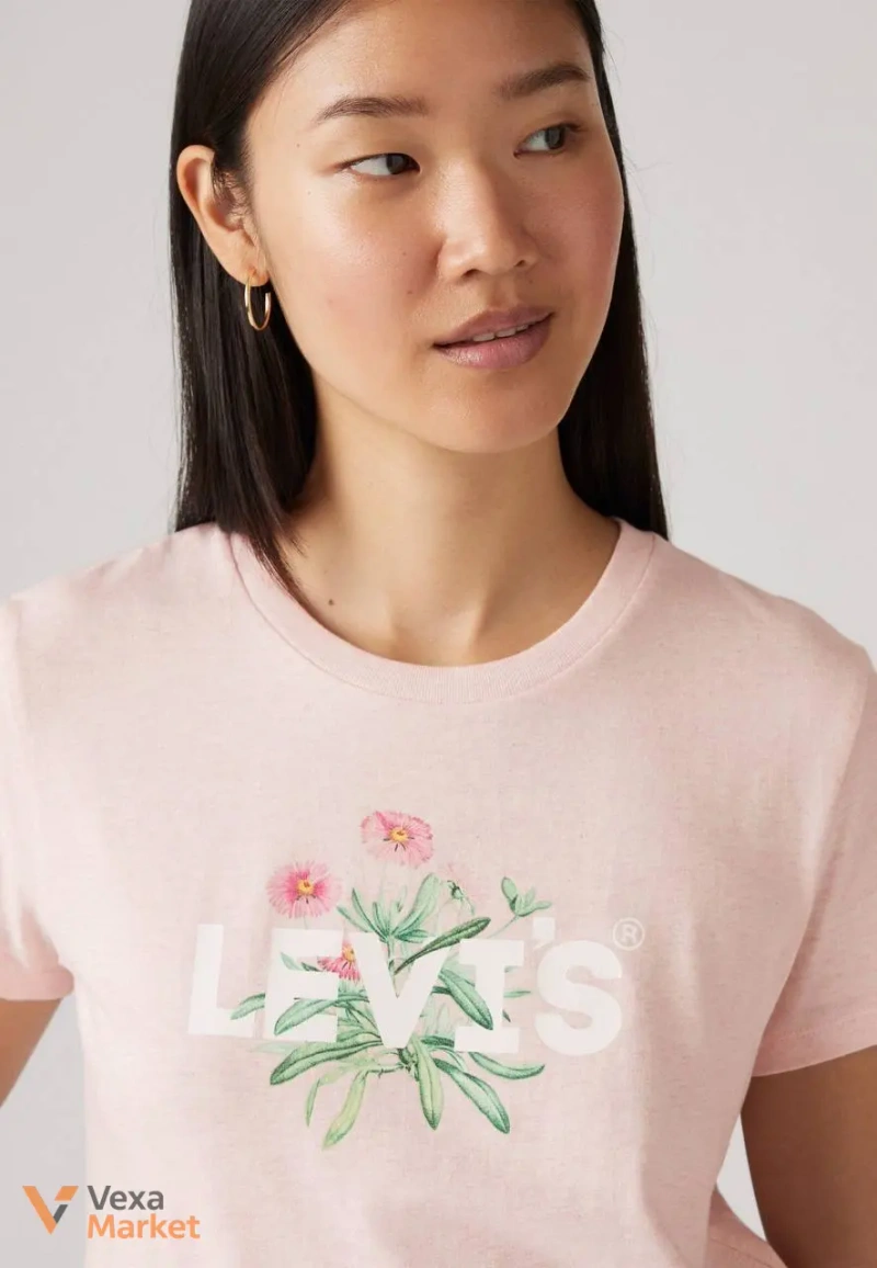 Жіноча футболка Levi's рожева, розмір M — фото 6