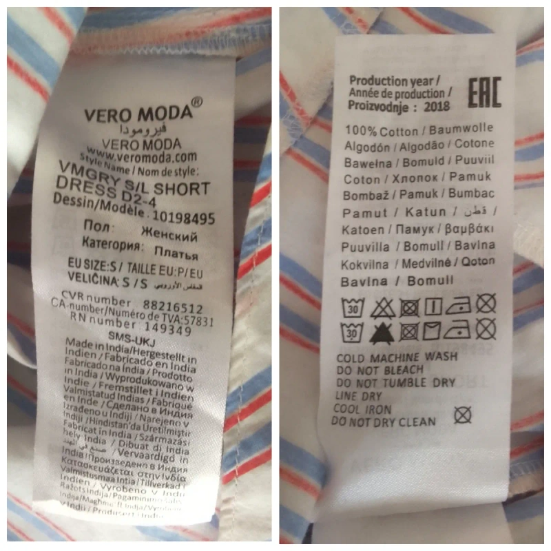 Жіноча котонова сукня міні Vero Moda Індія р.42-44. — фото 8