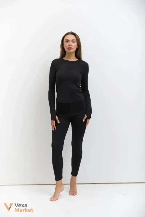 Жіноча термобілизна Лайкра (чорна)