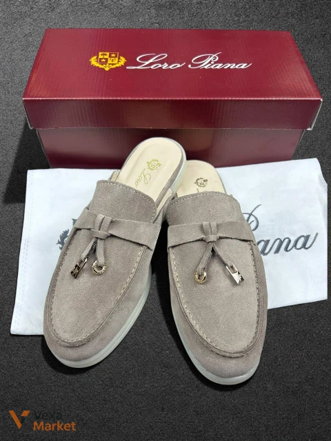 Жіночі мюлі Loro Piana замш + шкіра