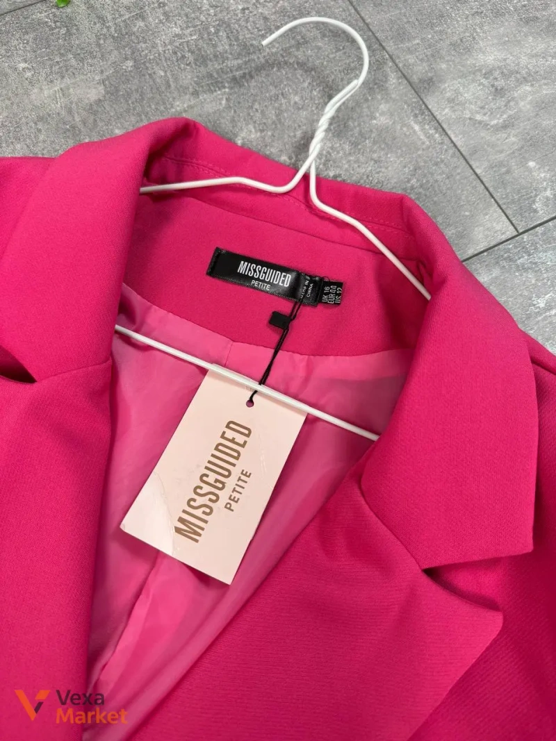 Жіночний кроп-піджак Missguided яскраво-рожевий UK 16 / 50 — фото 4