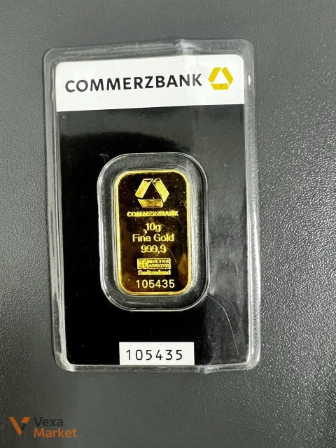 Золотий зливок Commerzbank 10г Fine Gold 999.9