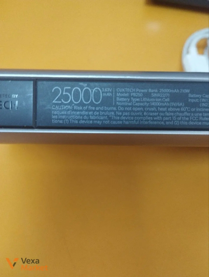 Зовнішній акумулятор CUKTECH 25000 mAh 210W — фото 2
