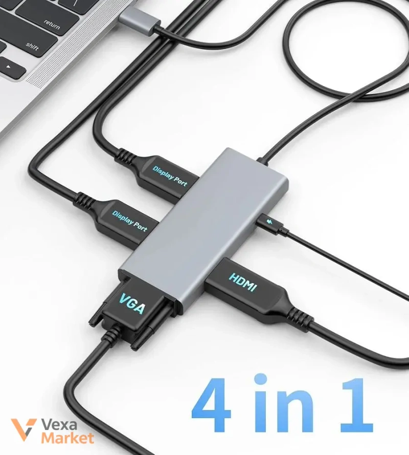 Адаптер Fairikabe DP → Dual DisplayPort + HDMI + VGA (4-в-1) — фото 2