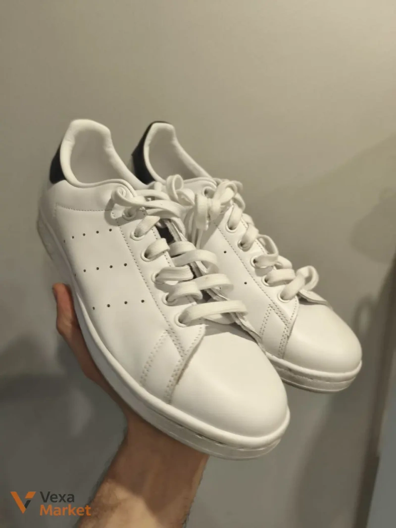 Adidas Stan Smith шкіряні білі чоловічі кросівки 42 розмір — фото 2