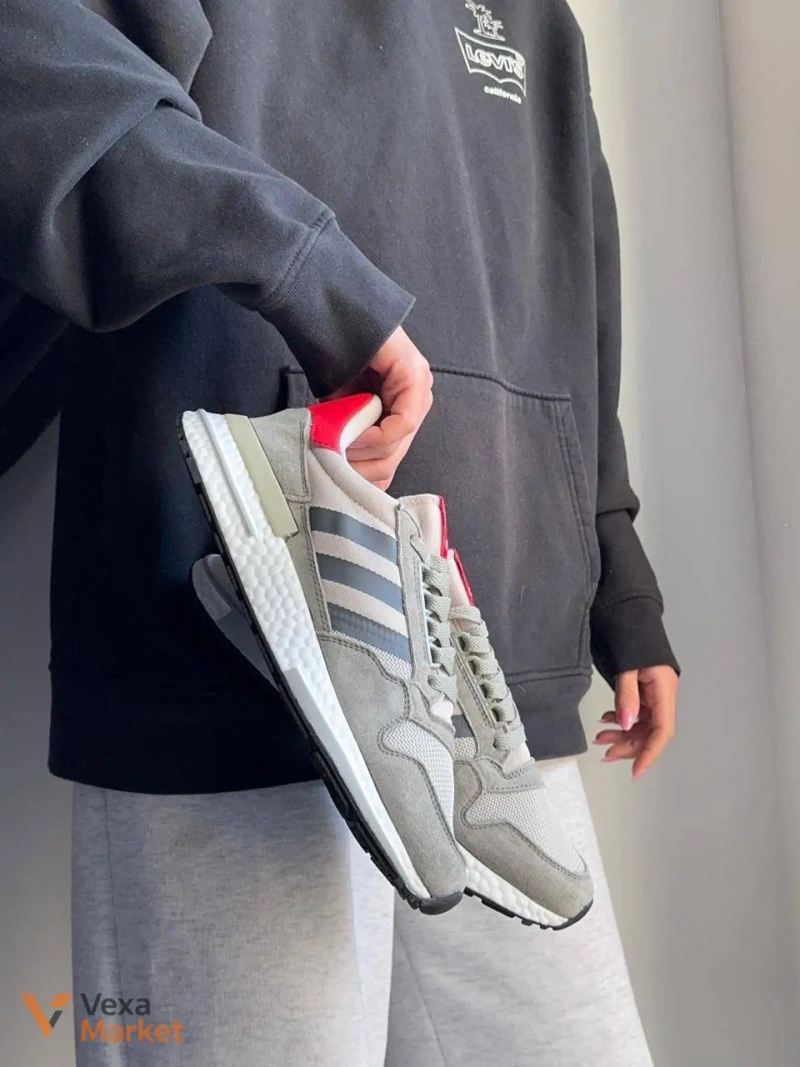 Adidas ZX 500 Grey/White/Red — фото 2