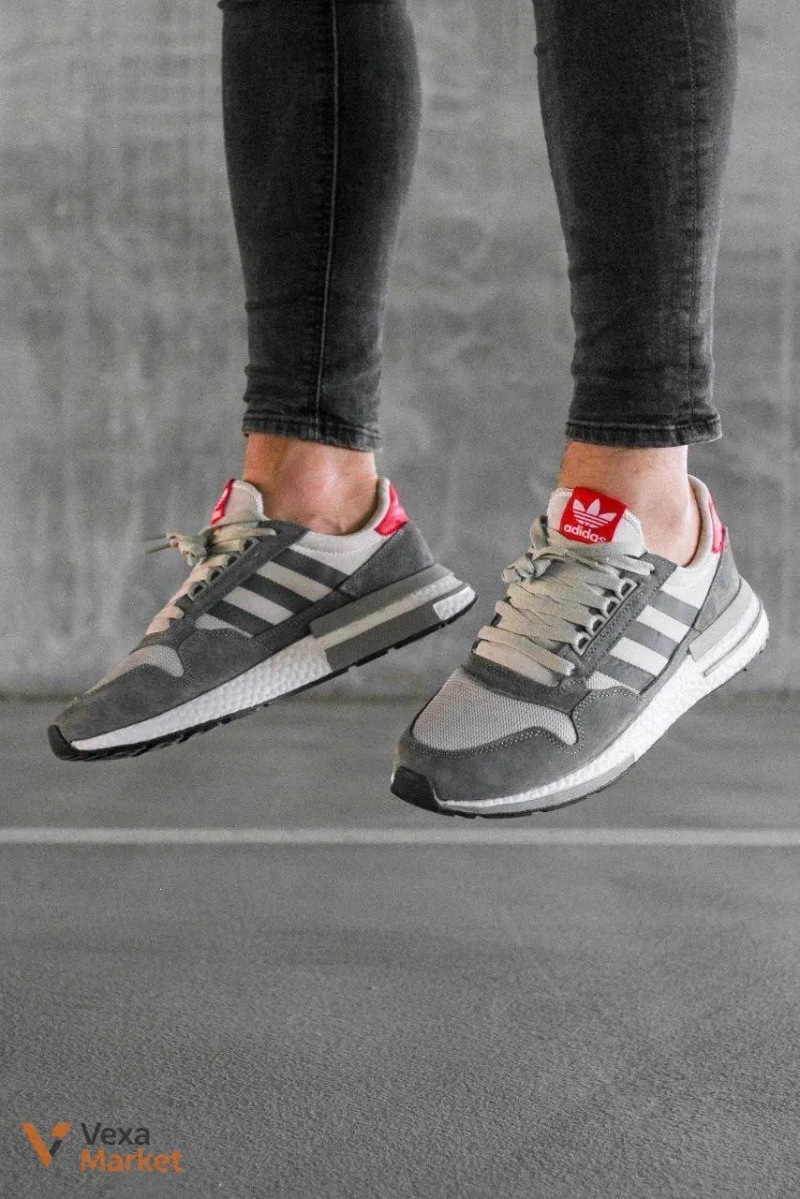 Adidas ZX 500 Grey/White/Red — фото 3