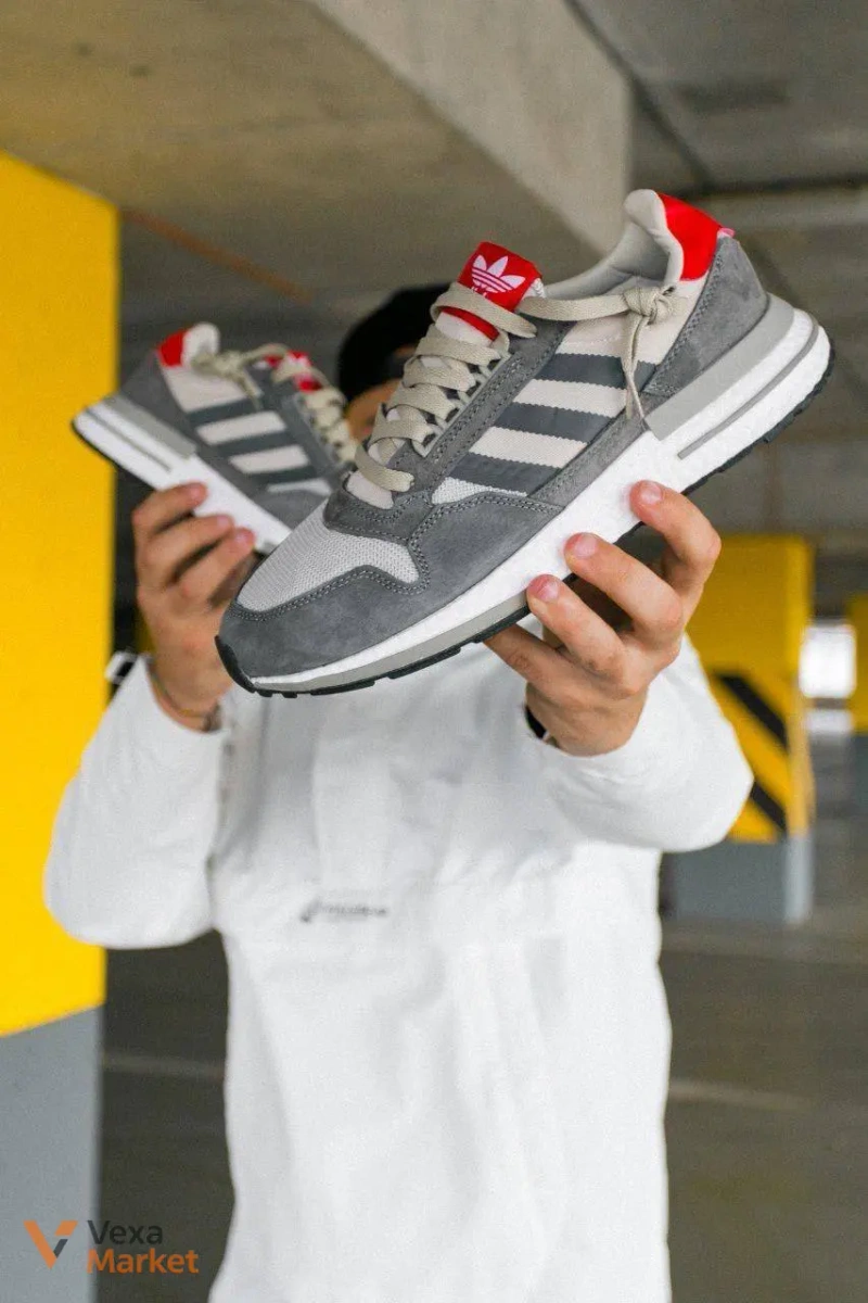 Adidas ZX 500 Grey/White/Red — фото 4