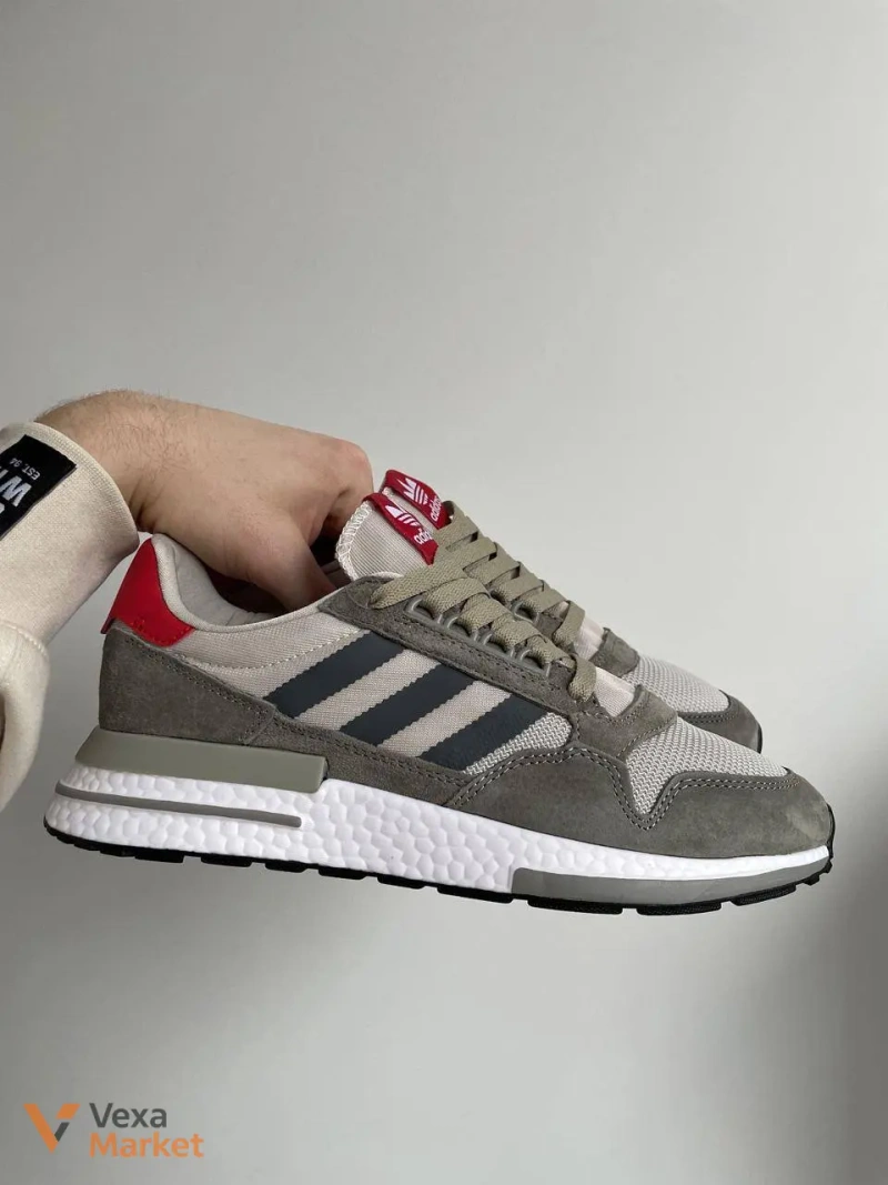 Adidas ZX 500 Grey/White/Red — фото 5