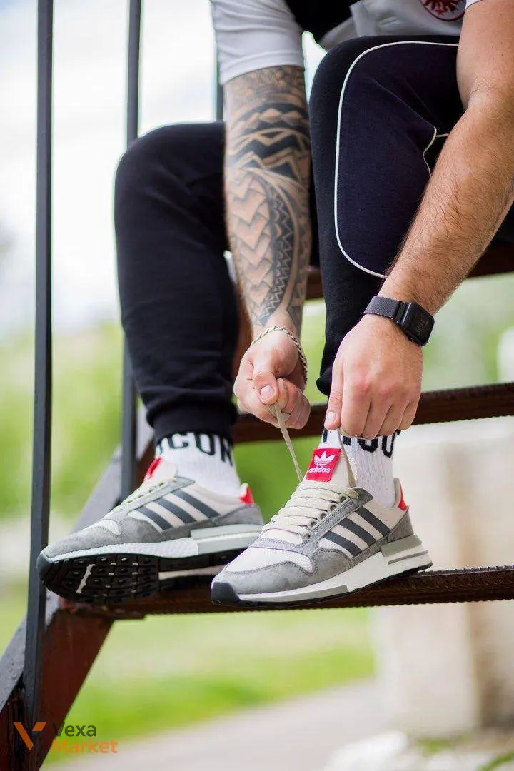 Adidas ZX 500 Grey/White/Red — фото 8