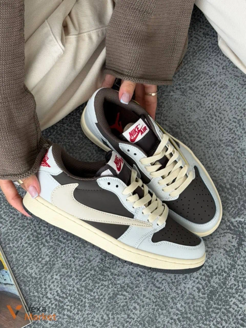 Air Jordan 1 Low OG SP x Travis Scott Reverse Mocha шкіра