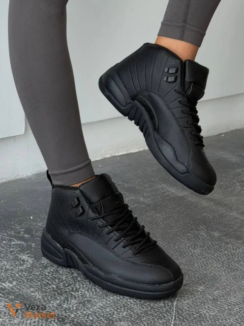Air Jordan 12 Retro Black шкіра