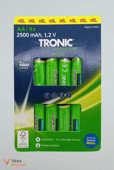 Аккумуляторы TRONIC AA 2500 mAh Rechargeable (8 шт.)