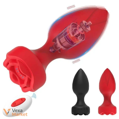 Анальна пробка Rose Plug Style 2 з пультом керування