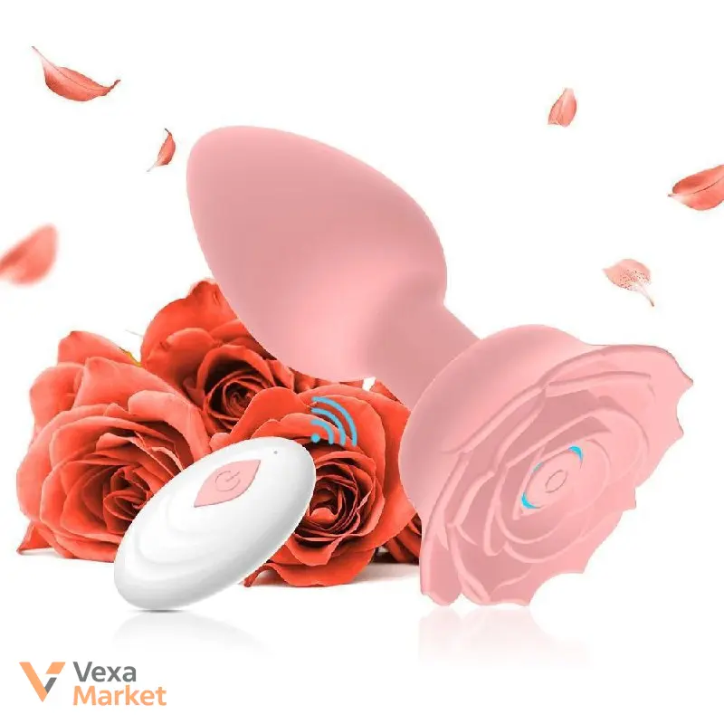 Анальна пробка Rose Plug Style 2 з пультом керування — фото 3
