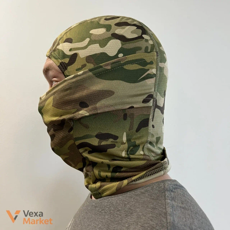 Балаклава універсальна легка Мультикам/Піксель/Олива — фото 2