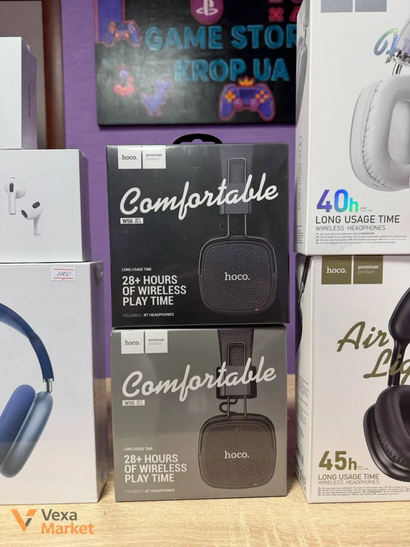 Бездротові навушники Hoco W35 Air, Hoco W56 та AirPods — фото 3