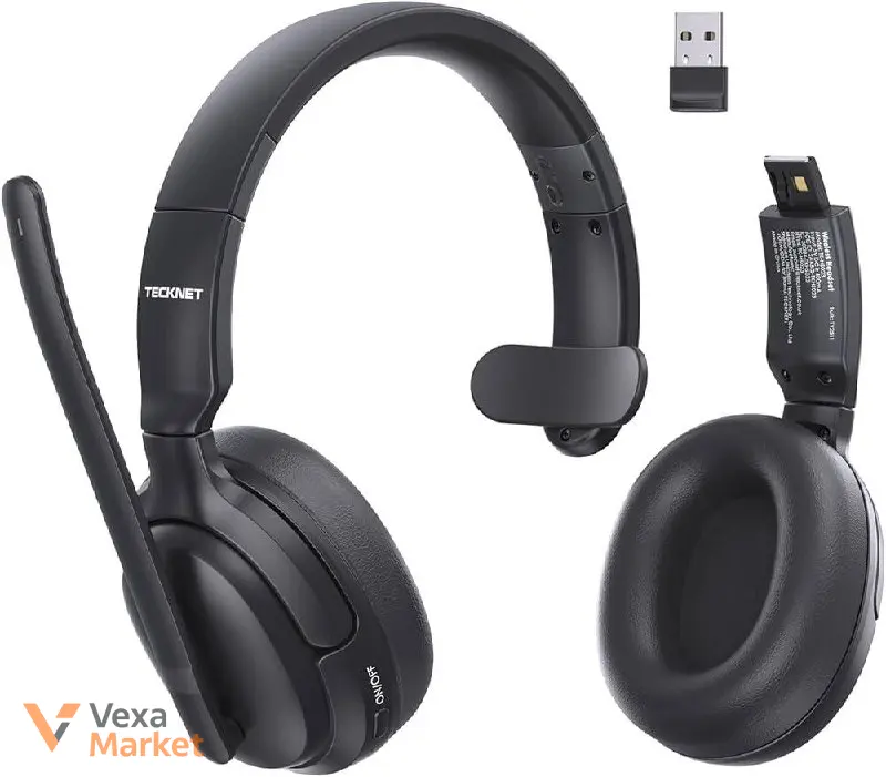 Бездротові навушники TECKNET 5.4 Bluetooth з мікрофоном — фото 4