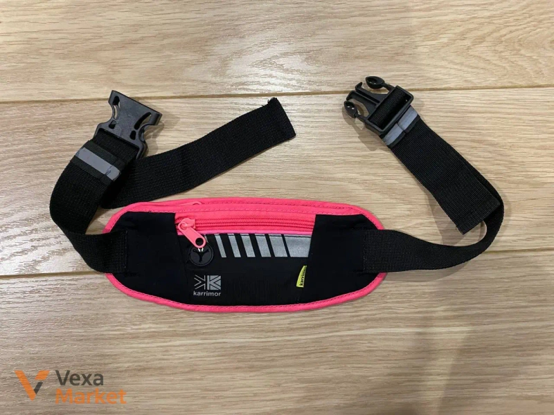 Біговий пояс Karrimor Audio Belt чорний з рожевою окантовкою — фото 5