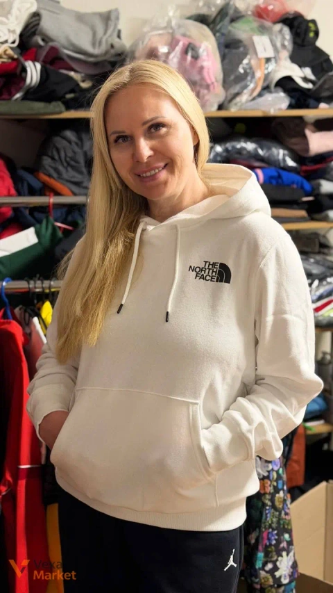 Біле худі The North Face унісекс розмір M/L