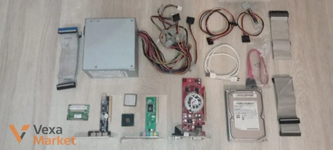 Блок живлення 400W, HDD, відеокарта та інші комплектуючі для ПК