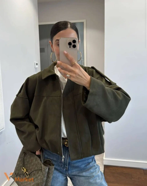 Бомбер у стилі Zara з якісного замшу