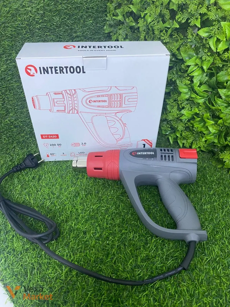 Будівельний фен Intertool DT-2420 з регулюванням температури та швидкості — фото 2