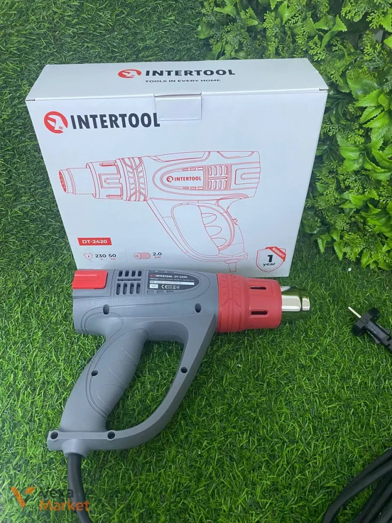 Будівельний фен Intertool DT-2420 з регулюванням температури та швидкості — фото 3