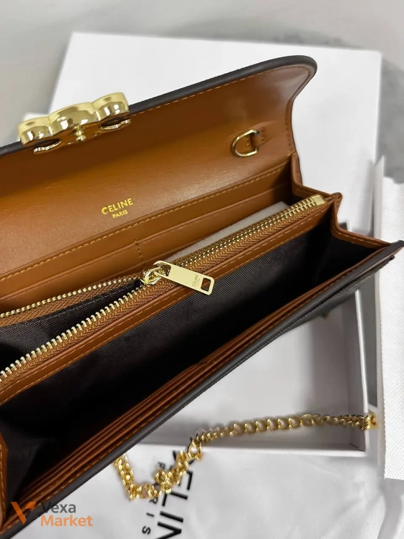 Celine Premium сумка через плече шкіра текстиль — фото 2