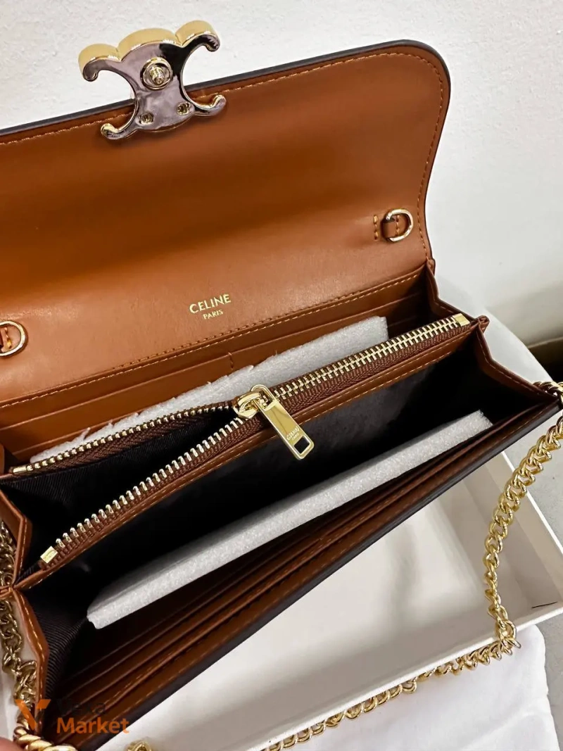 Celine Premium сумка через плече шкіра текстиль — фото 4