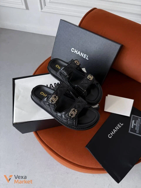 Chanel Black Sandals Women's Size 37-39