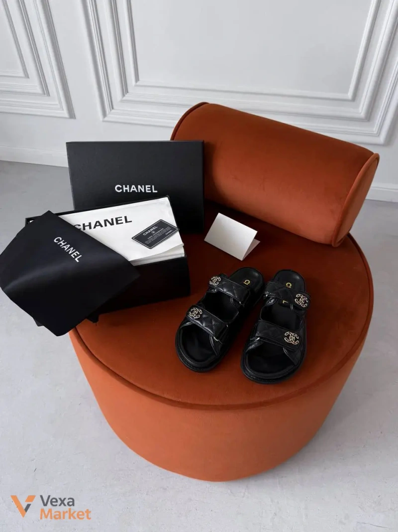Chanel Black Sandals Women's Size 37-39 — фото 6