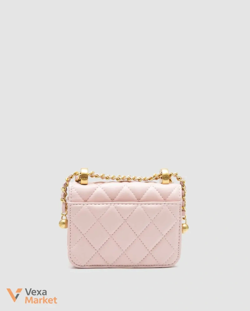 Chanel Quilted Perfect Fit Flap Coin Purse Pink/Gold — фото 3
