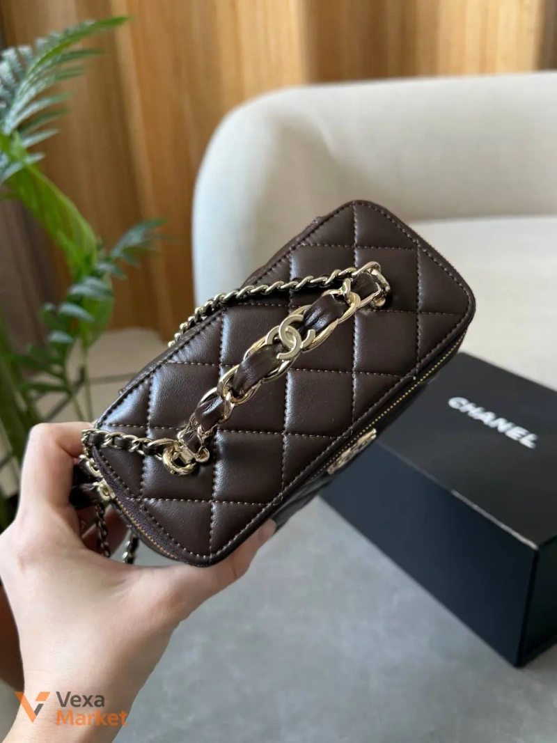 Chanel Vanity Chocolate шкіряна сумка — фото 3