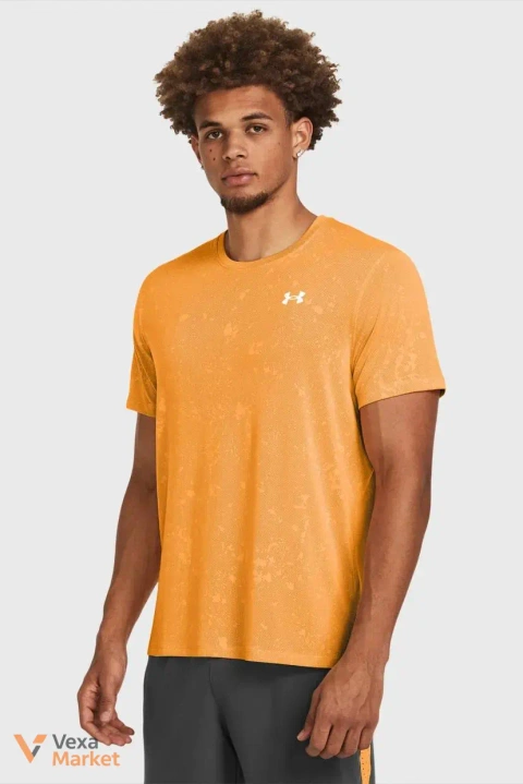 Чоловіча помаранчева футболка Under Armour UA LAUNCH SPLATTER SS розмір S
