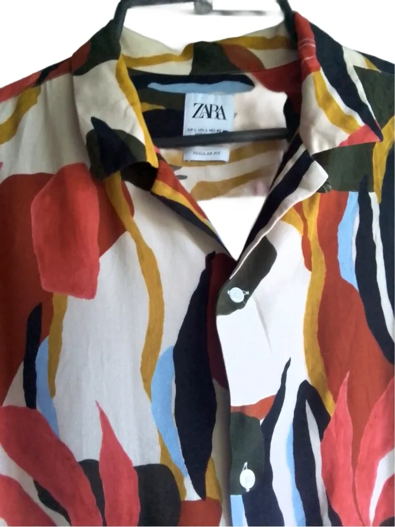 Чоловіча сорочка з віскози Zara р.50-52. — фото 3